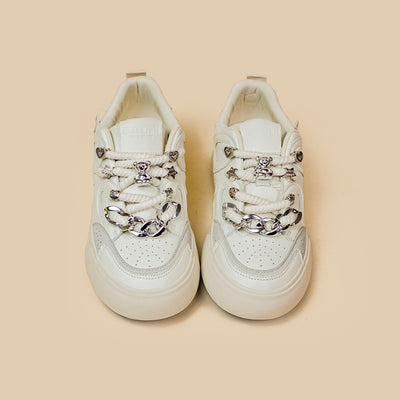 Casual Women's White Low-top Sneakers