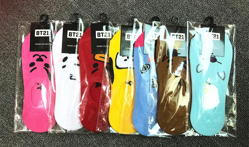 Cartoon boat socks men and women socks shallow mouth socks cotton thin section invisible socks