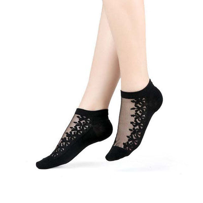 Sexy Lace Mesh Socks Transparent for women Ankle Thin Socks
