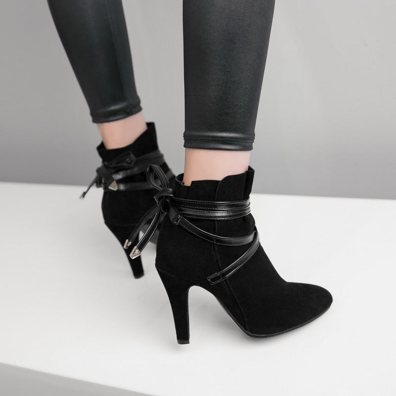 Short high heel boots