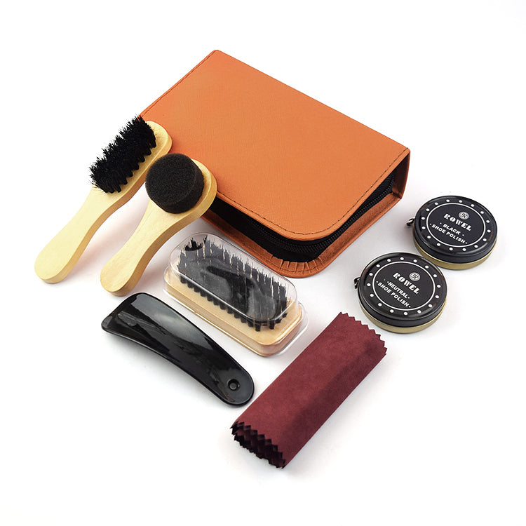 Shoe Polish Bag Leather Shoe Care Set Of 8