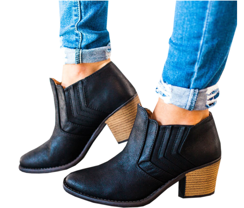 Mid-heel booties