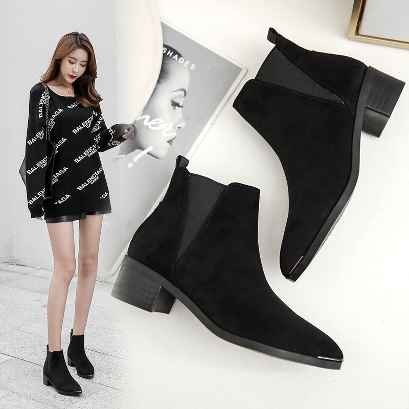 High-heel ankle boots Martin boots