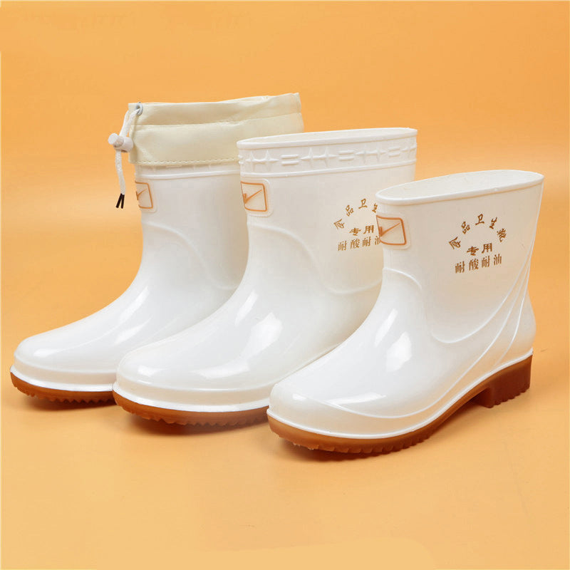 Short White Rain Boots For Men and Women