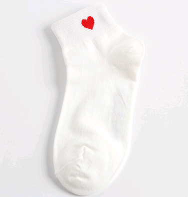 Women's Socks Cotton Heart Shaped Socks Love Cute Short Socks Women