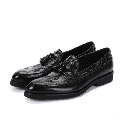 Men's dress shoes tassels Brock carved shoes