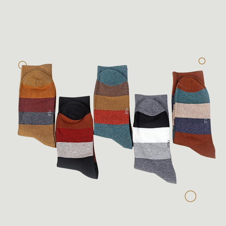 Cotton Colored Fashionable Casual Socks For Men