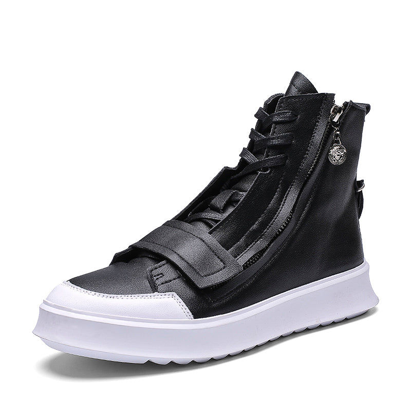 PU leather Men Boots Winter Ankle Boots