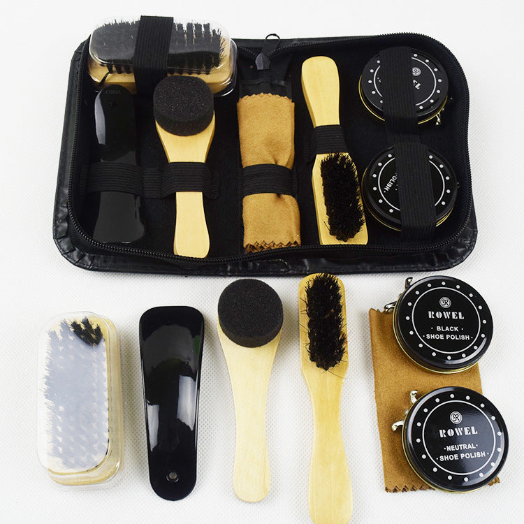 Shoe Polish Bag Leather Shoe Care Set Of 8