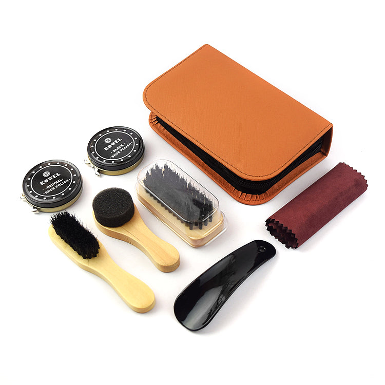 Shoe Polish Bag Leather Shoe Care Set Of 8