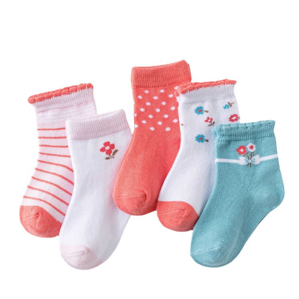 Cute Socks Combed Cotton Children's Middle Tube Men