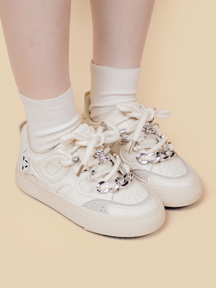 Casual Women's White Low-top Sneakers