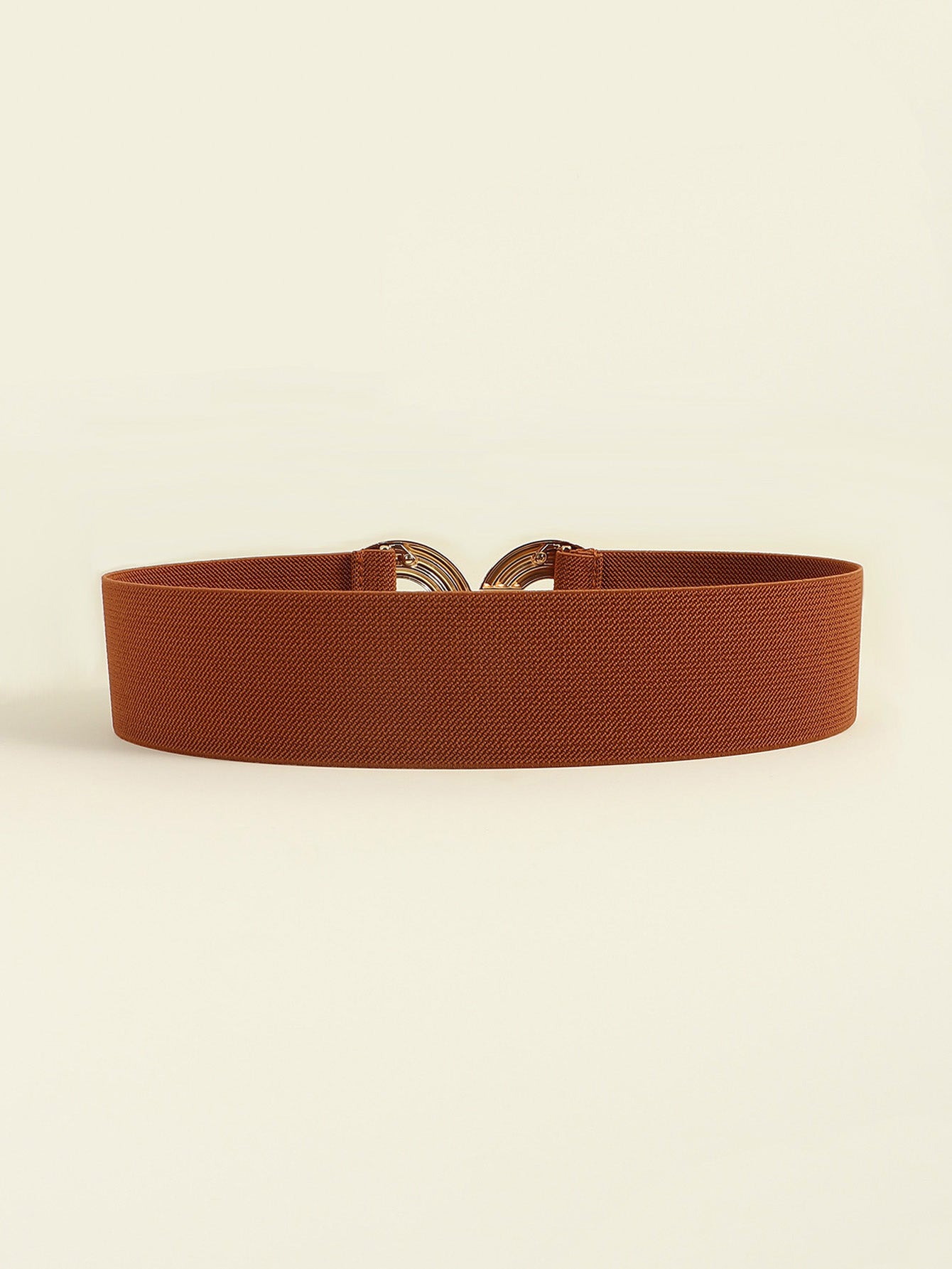 Geometric Buckle Elastic Wide Belt